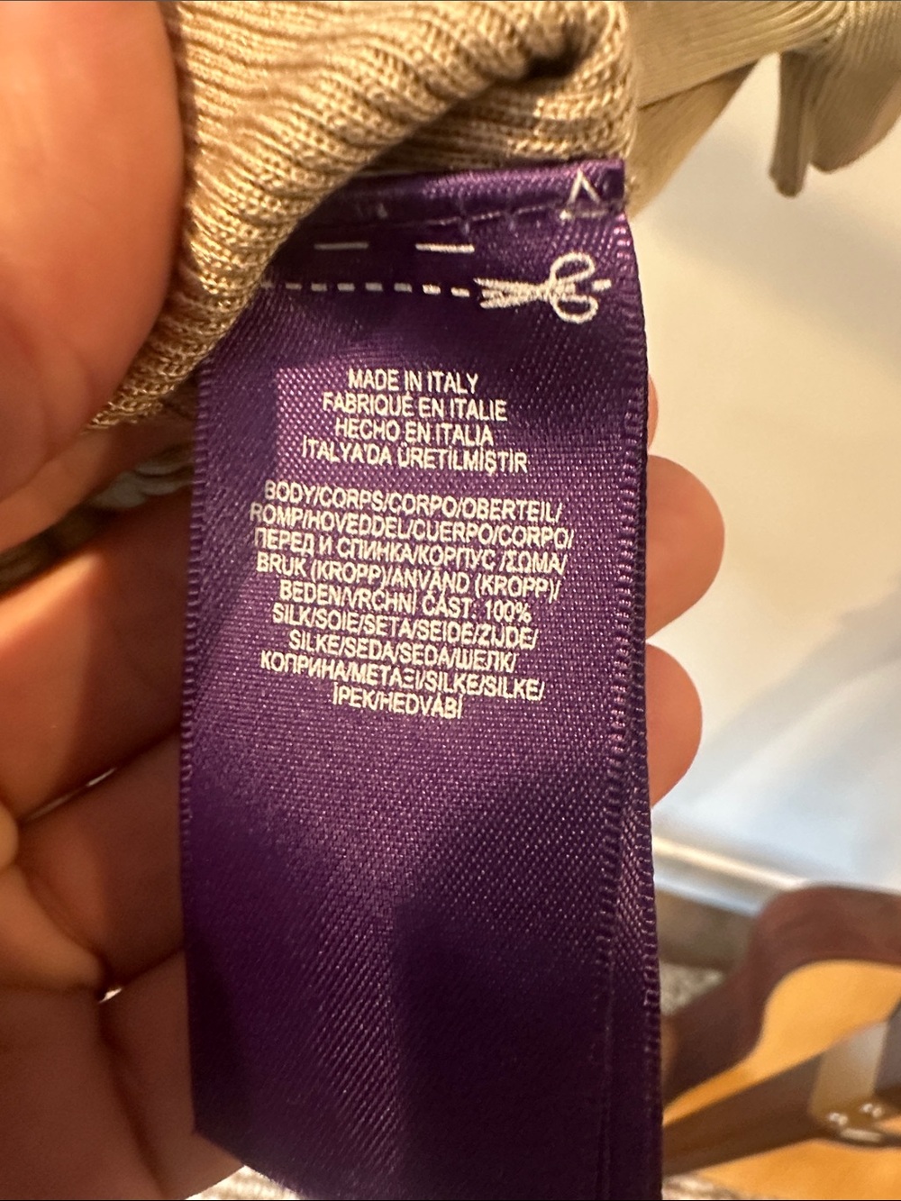 Ralph Lauren Purple Label 100% Silk Rib Knit Short Sleeve Sweater Made in Italy - Picture 5 of 7